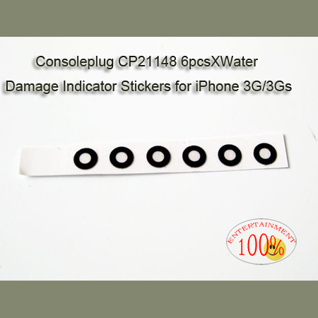 6pcsXWater Damage Indicator Stickers for iPhone 3G/3Gs